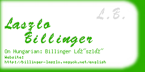 laszlo billinger business card